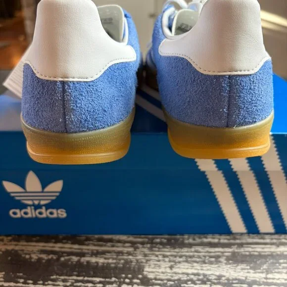 NWT Womens Adidas Gazelle Indoor Athletic Shoe - Blue Fusion, Size 8 - Picture 7 of 10